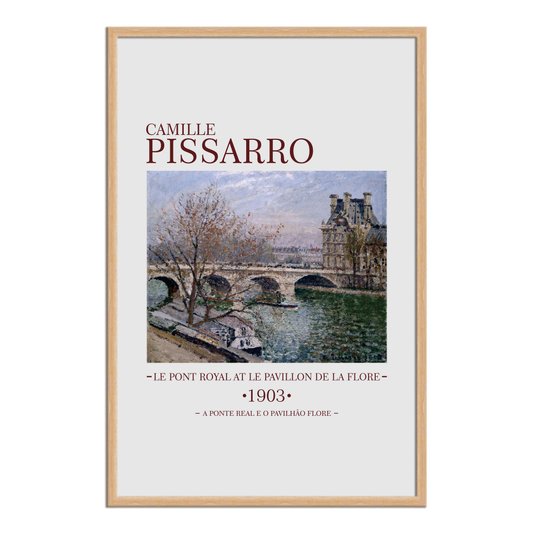 Quadro Decorativo A Ponte Real e o Pavilhão Flore
