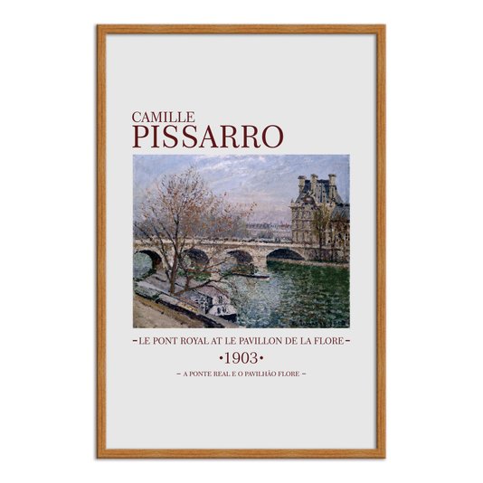 Quadro Decorativo A Ponte Real e o Pavilhão Flore