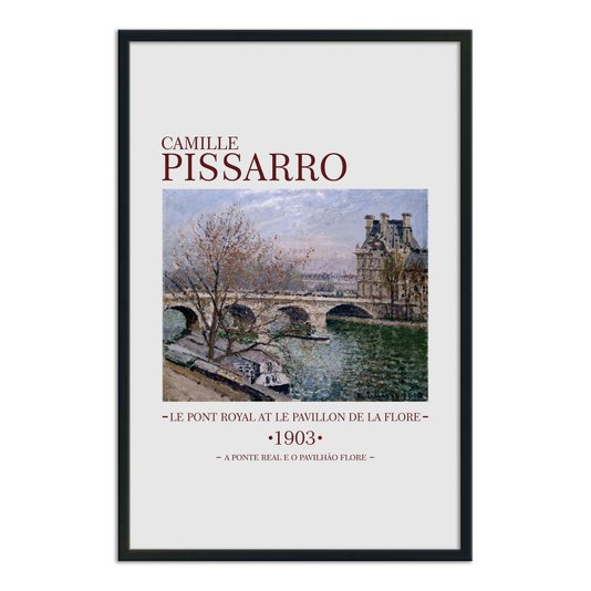 Quadro Decorativo A Ponte Real e o Pavilhão Flore