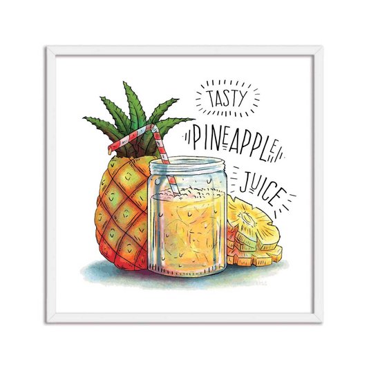 Quadro Decorativo Abacaxi Tast Pineapple Juice