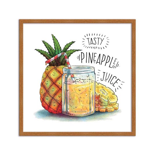 Quadro Decorativo Abacaxi Tast Pineapple Juice