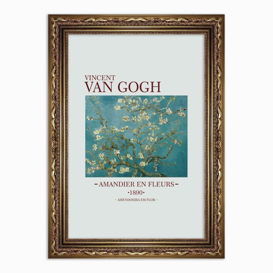 Quadro Decorativo Amendoeira em Flor de Van Gogh