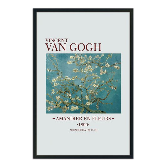 Quadro Decorativo Amendoeira em Flor de Van Gogh