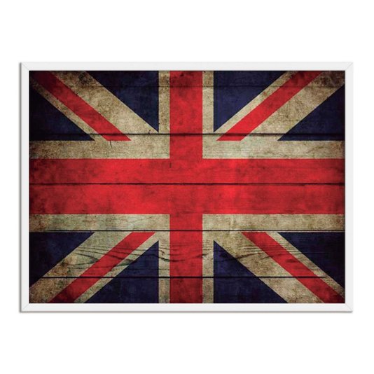 Quadro Decorativo Bandeira do Reino Unido Vintage