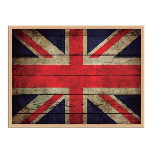 Quadro Decorativo Bandeira do Reino Unido Vintage