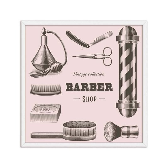 Quadro Decorativo Barber Shop Vintage Collection