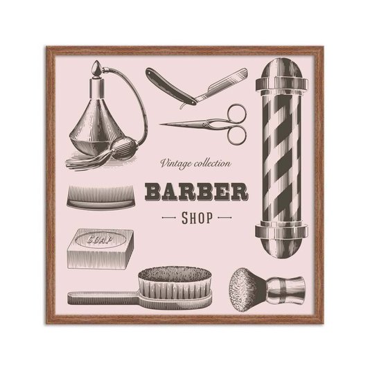Quadro Decorativo Barber Shop Vintage Collection