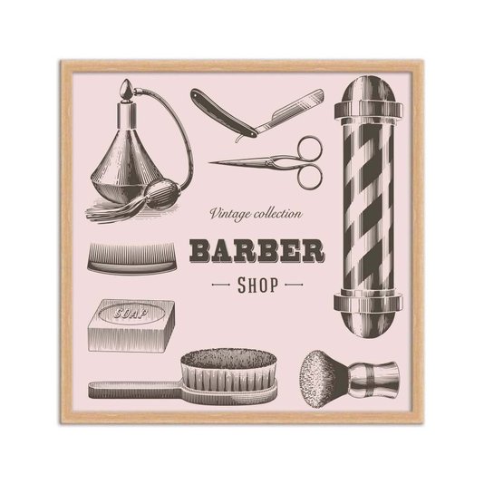 Quadro Decorativo Barber Shop Vintage Collection