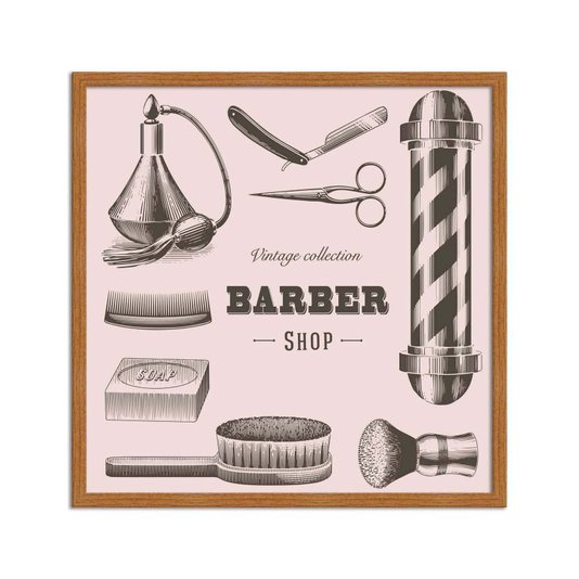 Quadro Decorativo Barber Shop Vintage Collection
