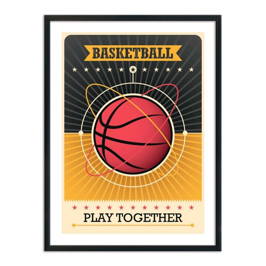 Quadro Decorativo Basketball Play Together
