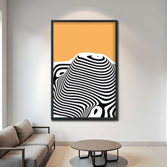 Quadro Decorativo Bauhaus Curvas Abstratas