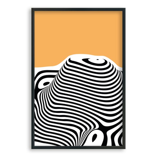 Quadro Decorativo Bauhaus Curvas Abstratas