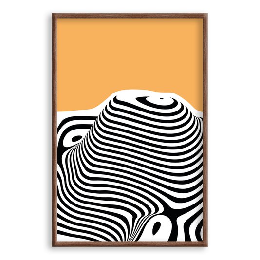 Quadro Decorativo Bauhaus Curvas Abstratas