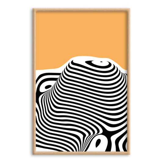 Quadro Decorativo Bauhaus Curvas Abstratas