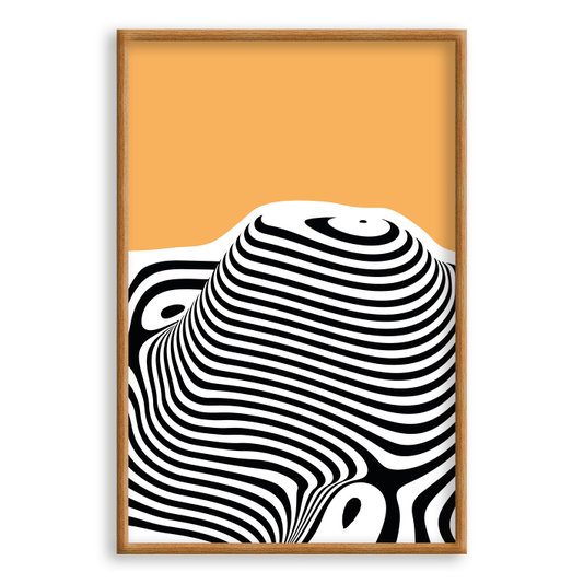 Quadro Decorativo Bauhaus Curvas Abstratas