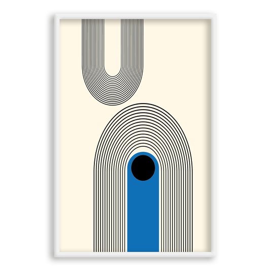 Quadro Decorativo Bauhaus Curvas Abstratas