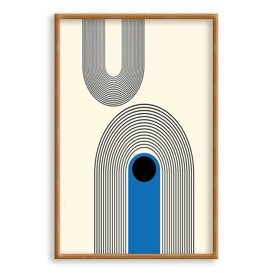 Quadro Decorativo Bauhaus Curvas Abstratas