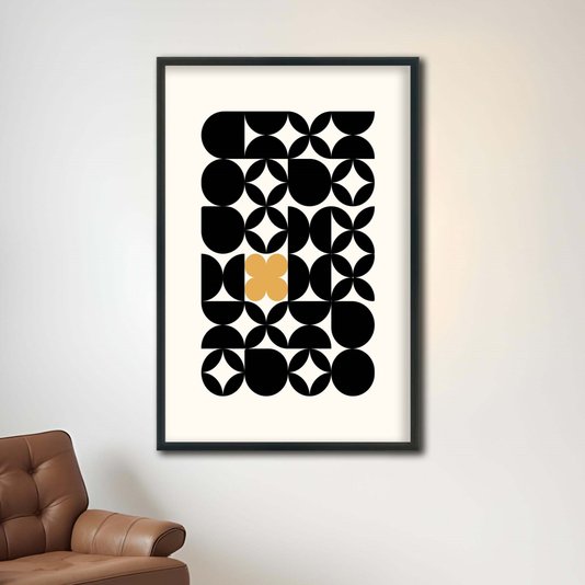 Quadro Decorativo Bauhaus Formas Abstratas
