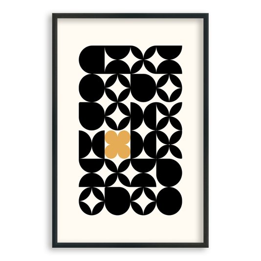 Quadro Decorativo Bauhaus Formas Abstratas