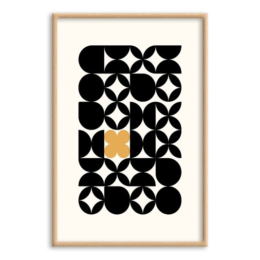 Quadro Decorativo Bauhaus Formas Abstratas