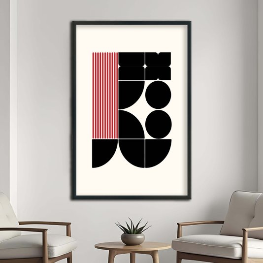 Quadro Decorativo Bauhaus Geométrico