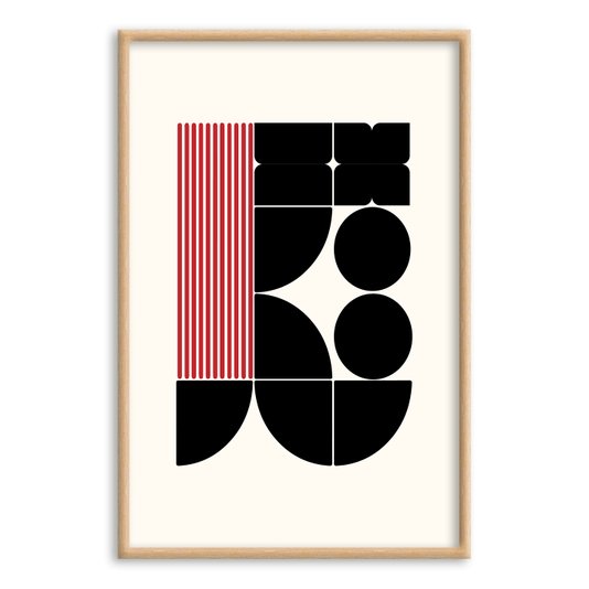 Quadro Decorativo Bauhaus Geométrico