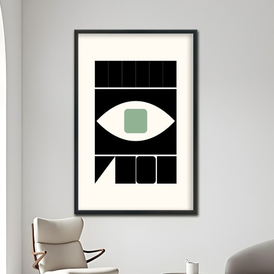 Quadro Decorativo Bauhaus Geométrico Olho
