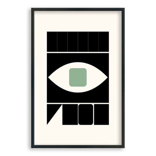 Quadro Decorativo Bauhaus Geométrico Olho