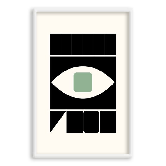 Quadro Decorativo Bauhaus Geométrico Olho