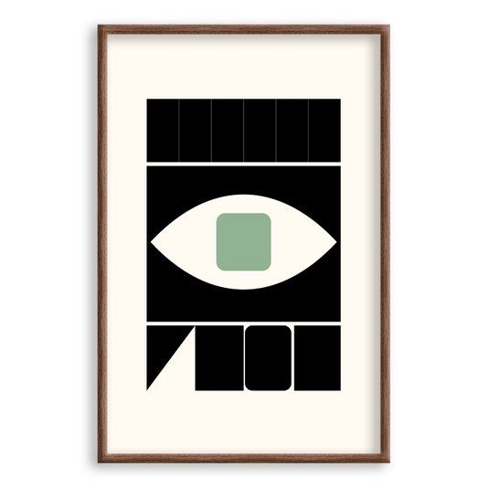 Quadro Decorativo Bauhaus Geométrico Olho