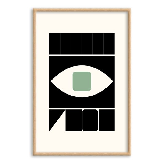 Quadro Decorativo Bauhaus Geométrico Olho
