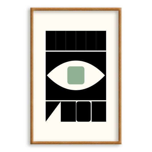 Quadro Decorativo Bauhaus Geométrico Olho