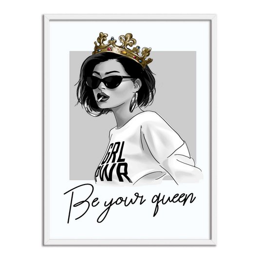 Quadro Decorativo Be Your Queem - Seja Sua Rainha