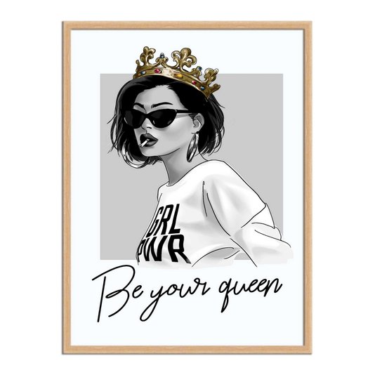 Quadro Decorativo Be Your Queem - Seja Sua Rainha