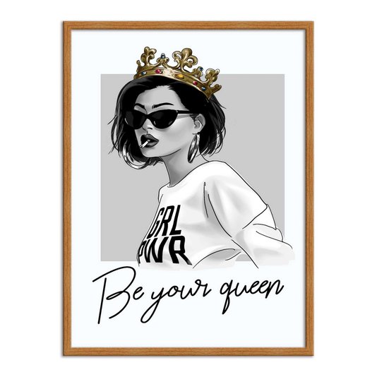 Quadro Decorativo Be Your Queem - Seja Sua Rainha