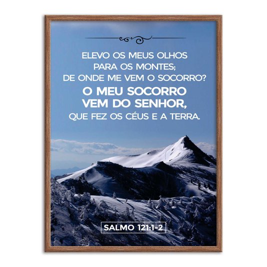 Quadro Decorativo Bíblico Salmo Salmo 121:1-2