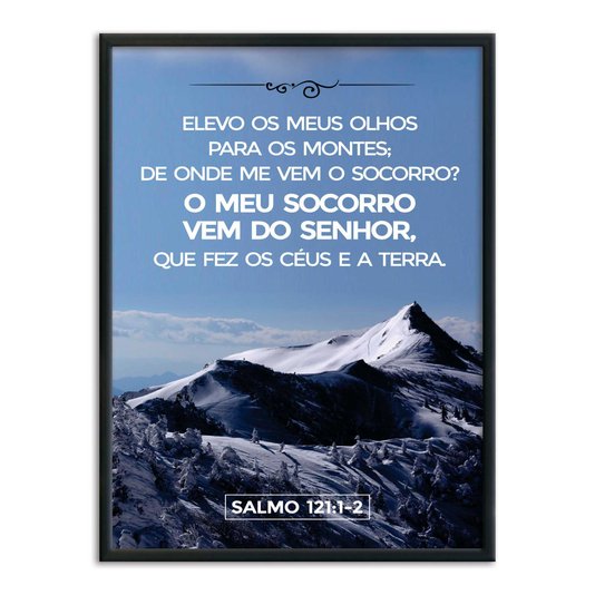 Quadro Decorativo Bíblico Salmo Salmo 121:1-2