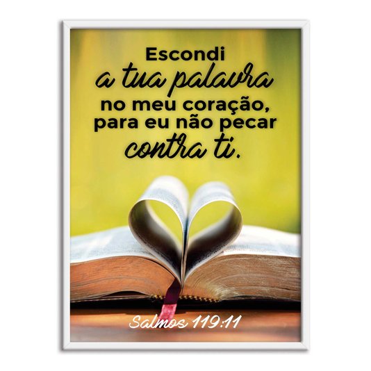 Quadro Decorativo Bíblico Salmos 119:11
