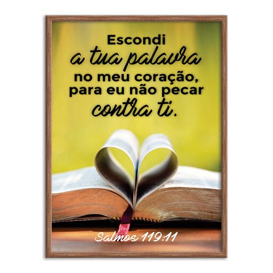 Quadro Decorativo Bíblico Salmos 119:11