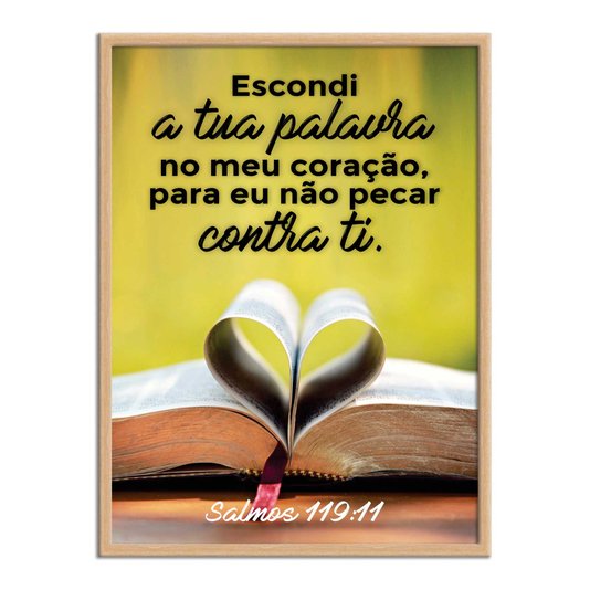 Quadro Decorativo Bíblico Salmos 119:11