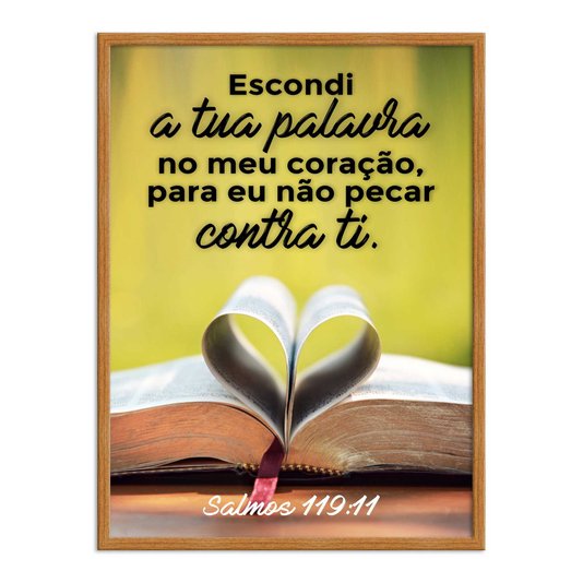 Quadro Decorativo Bíblico Salmos 119:11