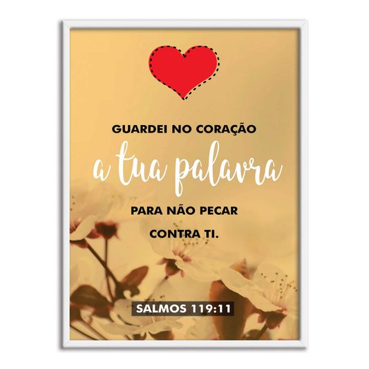 Quadro Decorativo Bíblico Salmos 119:11
