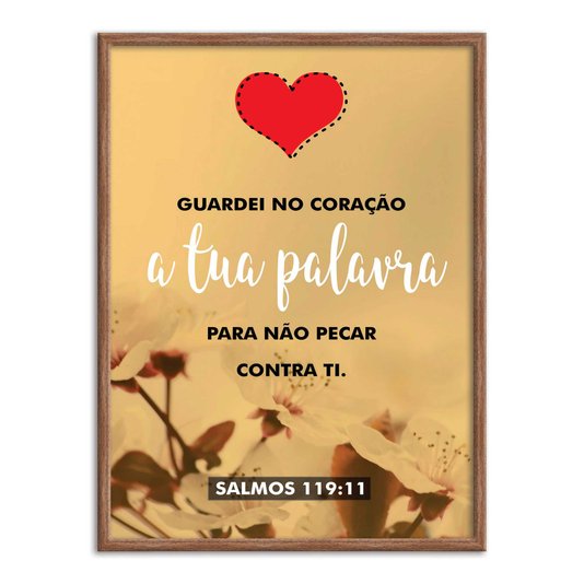 Quadro Decorativo Bíblico Salmos 119:11