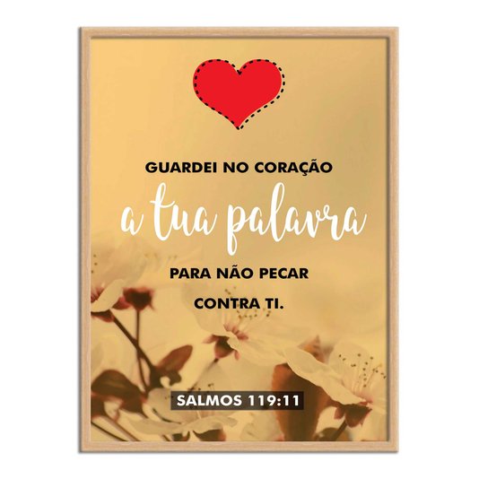 Quadro Decorativo Bíblico Salmos 119:11