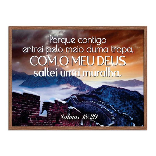 Quadro Decorativo Bíblico Salmos 18:29