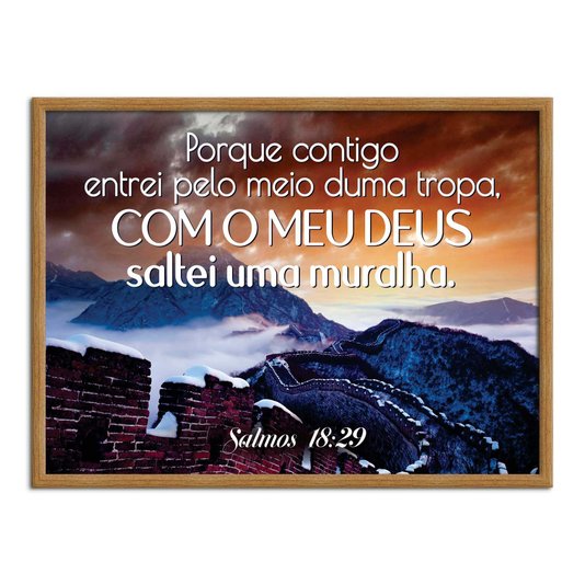 Quadro Decorativo Bíblico Salmos 18:29