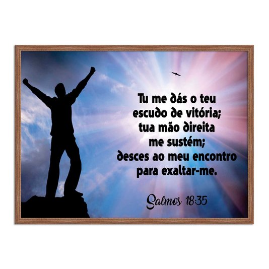 Quadro Decorativo Bíblico Salmos 18:35