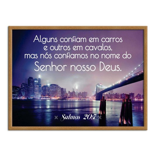 Quadro Decorativo Bíblico Salmos 20:7