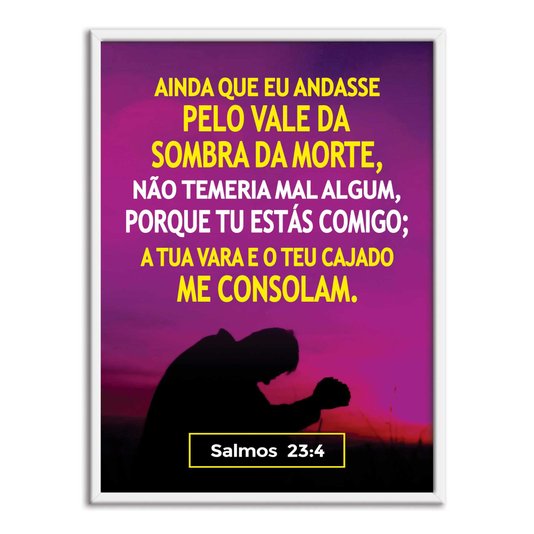 Quadro Decorativo Bíblico Salmos 23:4