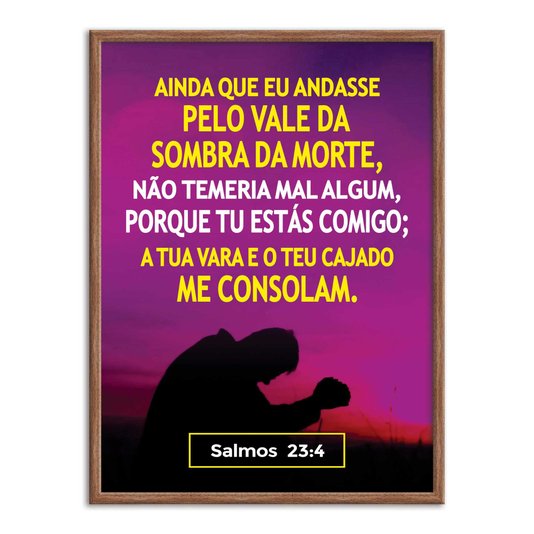 Quadro Decorativo Bíblico Salmos 23:4